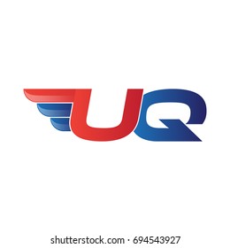 fast initial letter logo vector wing