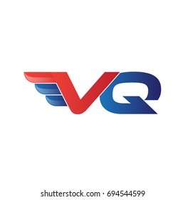 fast initial letter logo vector wing