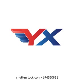fast initial letter logo vector wing