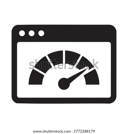 Fast Internet Connection and Website Speed Test Dashboard Icon
