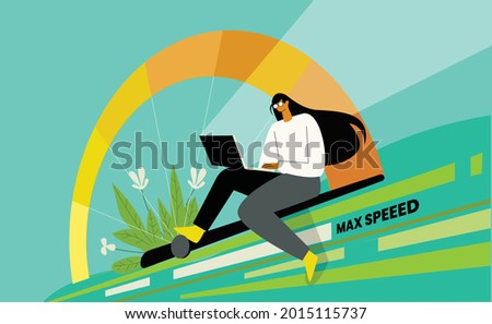 Fast internet speed illustration vector concept 