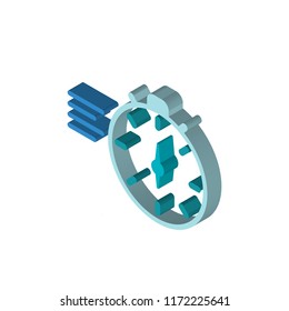 Fast isometric left top view 3D icon