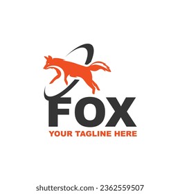 Fast jump fox logo design inspiration, suitable for your design need, logo, illustration, animation, etc.