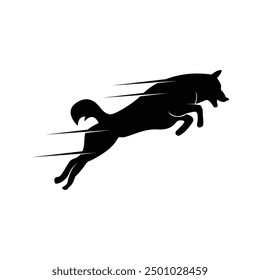 Fast jumping dog logo vector, Dog Training logo template designs