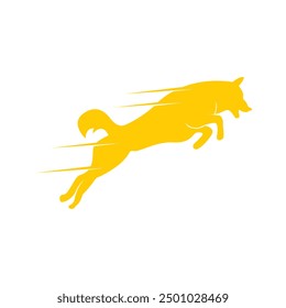 Fast jumping dog logo vector, Dog Training logo template designs