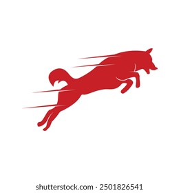 Fast jumping dog logo vector, Dog Training logo template designs