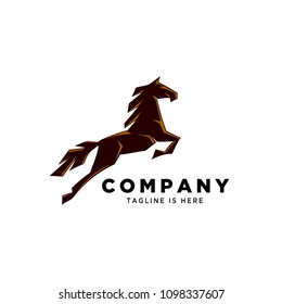 fast Jumping horse logo