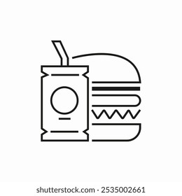 Icono de comida chatarra rápida signo Vector