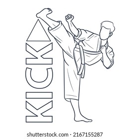 761 Karate kick sketch Images, Stock Photos & Vectors | Shutterstock