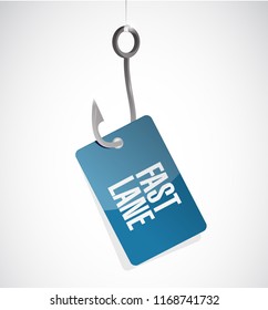Fast lane Hook concept illustration isolated over a white background