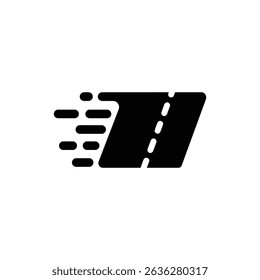 Fast Lane Icon with Blur Effect Representing Speed and Motion