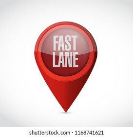 Fast lane Pointer message concept illustration isolated over a white background