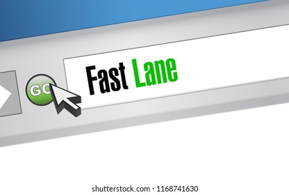 Fast lane Web browser message concept illustration design background
