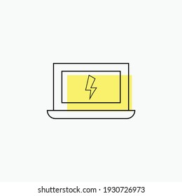 fast laptop icon Vector Illustration, fast laptop icon design vector template. fast laptop  vector icon flat design for website, symbol, logo, icon, sign, app, UI.
