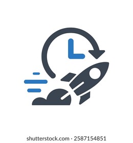 Fast Launch Icon On White Background