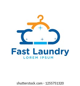 fast laundry logo designs