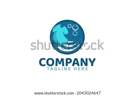 fast laundry logo vector graphic for any business especially for laundry service, dry cleaning, etc.