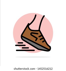 Fast, Leg, Run, Runner, Running Abstract Circle Background Flat color Icon