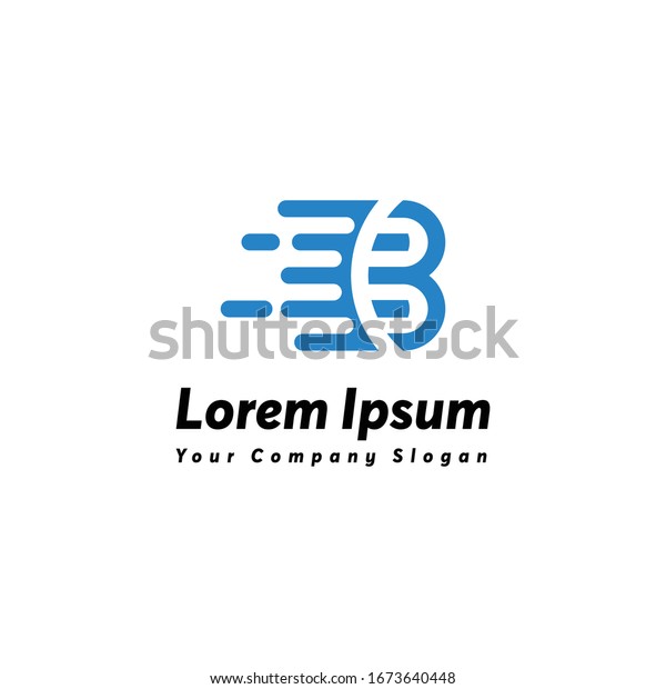 Fast letter b\
logo icon design vector\
template