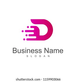 fast letter d logo
