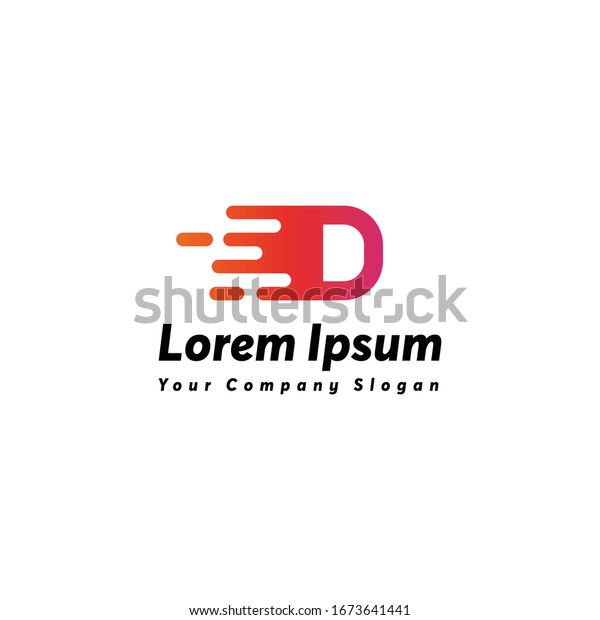 Fast letter d\
logo icon design vector\
template