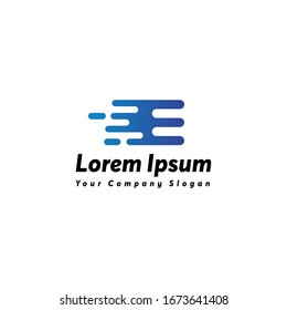 Vorlage für die Design-Vektorillustration des E-Logos mit schnellem Buchstaben