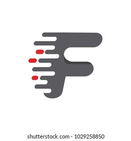 Fast letter F logo design template