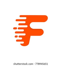 Fast Letter F logo icon design template