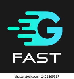 Fast letter g vector logo illustration. Suitable for motion, sport, delivery business and alphabet.