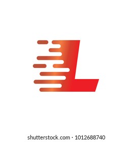 Fast Letter L logo vector concept design modern company background white circle