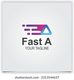 fast letter a logo best for delivery logo premium elegant template vector eps 10