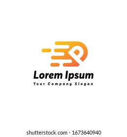 Plantilla vectorial de diseño de icono de logotipo de letra rápida