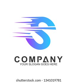 fast letter S logo, Fast and delivery logo