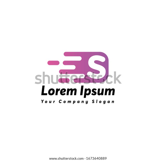Fast letter s\
logo icon design vector\
template