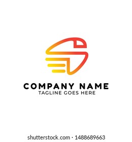Fast Letter S Logo. Fast motion vector, delivery service icon, speed logo.