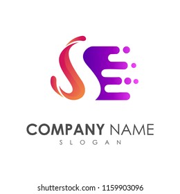 fast letter s logo template