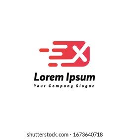 Fast letter x logo icon design vector template
