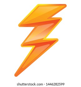 Fast lighting bolt icon. Cartoon of fast lighting bolt vector icon for web design isolated on white background