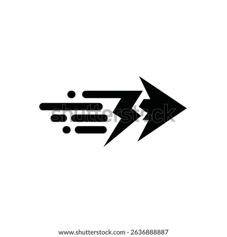 Fast lightning bolt arrow speed power energy.