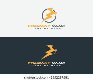 Fast Lightning with  Deer Logo. Energetic  Deer Perfect Logo for Brand Identity.
