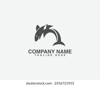 Fast Lightning with Shark Logo. Energetic Panther Perfect Logo for Brand Identity.