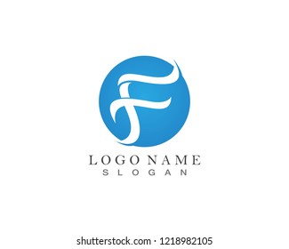 Fast line F letter logo monogram