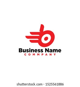 Fast line logo B monogram icon vector image