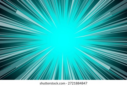 Fondo de cómic de manga de línea rápida con decoración de marco de anime de explosión de color abstracto.