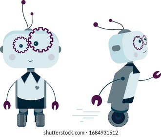 
Fast little robot with glasses