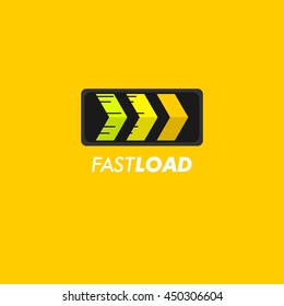 Fast Loading Logo Design Template. Vector illustration