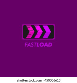 Fast Loading Logo Design Template. Vector illustration
