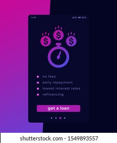 Fast loan app, ui design