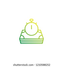 fast loan, line icon