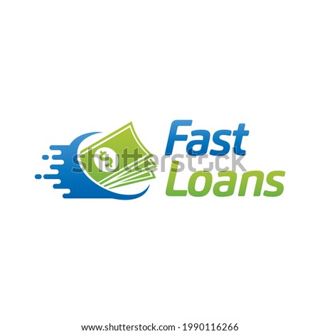 Fast Loans Logo Design, Fast Money Vector Logo, Loan Logo vector Design